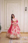 Ka 1242 Russian Silk With Embroidery Work Gown With Dupatta Bulk Orders In India